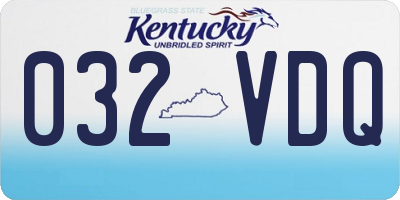 KY license plate 032VDQ