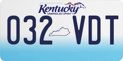 KY license plate 032VDT