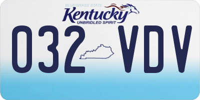 KY license plate 032VDV