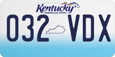 KY license plate 032VDX