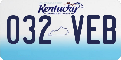 KY license plate 032VEB
