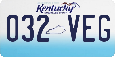 KY license plate 032VEG