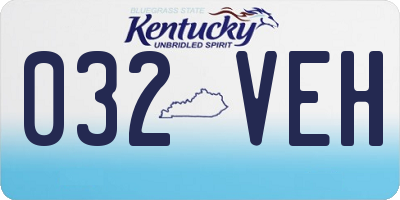 KY license plate 032VEH