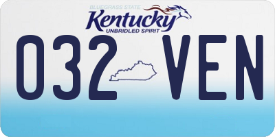 KY license plate 032VEN