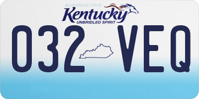 KY license plate 032VEQ
