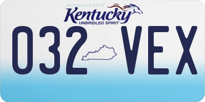 KY license plate 032VEX