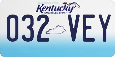 KY license plate 032VEY