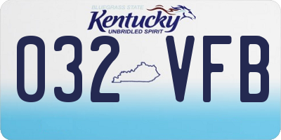 KY license plate 032VFB