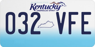 KY license plate 032VFE