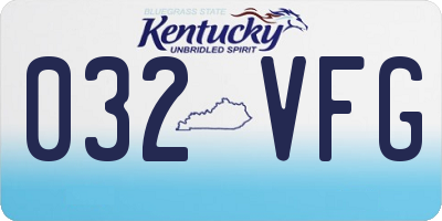 KY license plate 032VFG