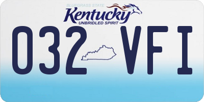 KY license plate 032VFI