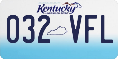 KY license plate 032VFL