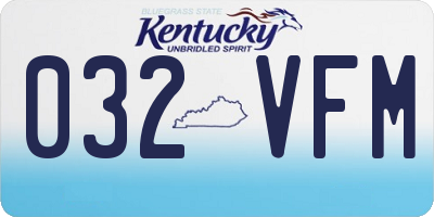 KY license plate 032VFM