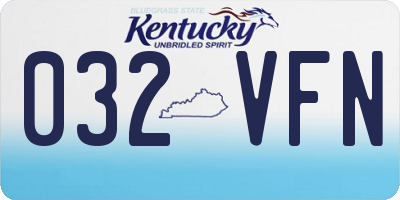 KY license plate 032VFN