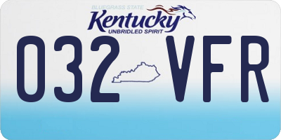 KY license plate 032VFR