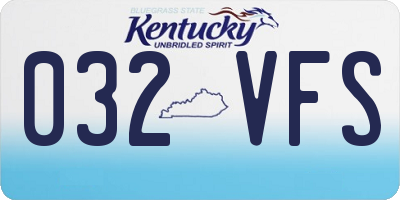 KY license plate 032VFS