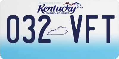 KY license plate 032VFT