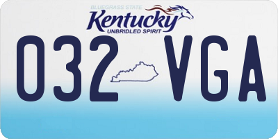 KY license plate 032VGA