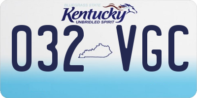 KY license plate 032VGC