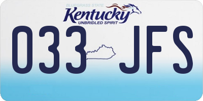 KY license plate 033JFS