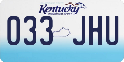 KY license plate 033JHU