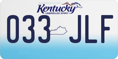 KY license plate 033JLF