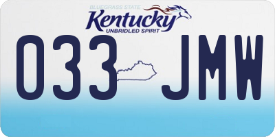 KY license plate 033JMW