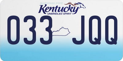 KY license plate 033JQQ