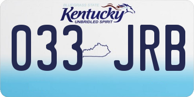 KY license plate 033JRB