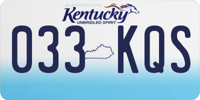 KY license plate 033KQS