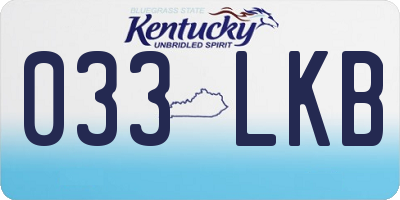 KY license plate 033LKB
