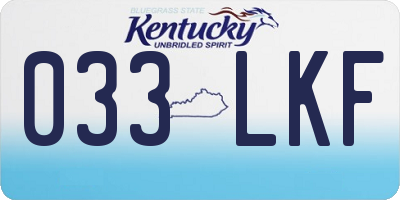 KY license plate 033LKF
