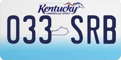 KY license plate 033SRB
