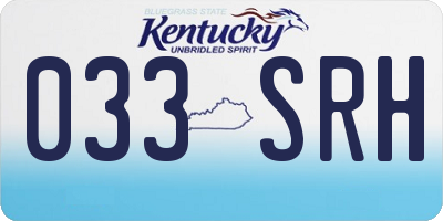 KY license plate 033SRH