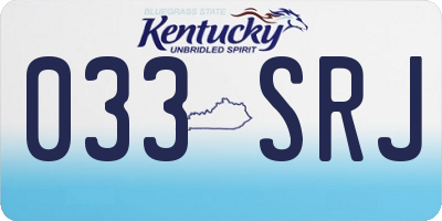 KY license plate 033SRJ