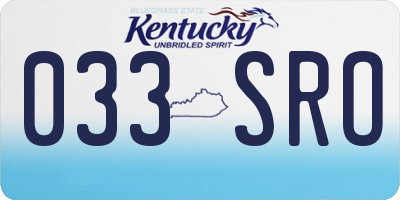 KY license plate 033SRO