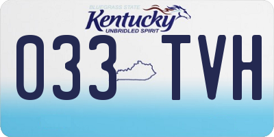 KY license plate 033TVH