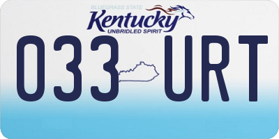 KY license plate 033URT