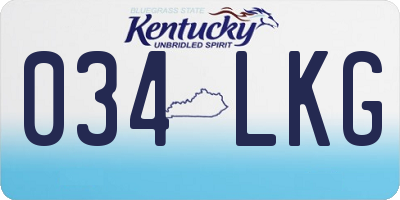 KY license plate 034LKG