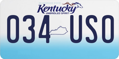 KY license plate 034USO