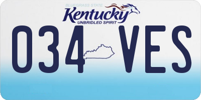 KY license plate 034VES