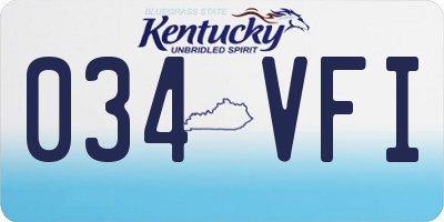 KY license plate 034VFI