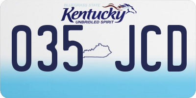 KY license plate 035JCD