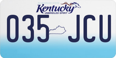 KY license plate 035JCU