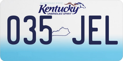 KY license plate 035JEL