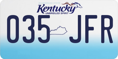 KY license plate 035JFR