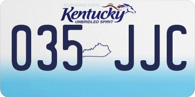 KY license plate 035JJC