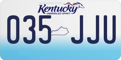 KY license plate 035JJU