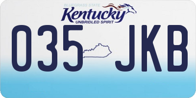KY license plate 035JKB