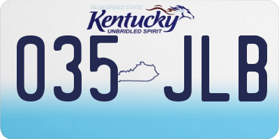 KY license plate 035JLB